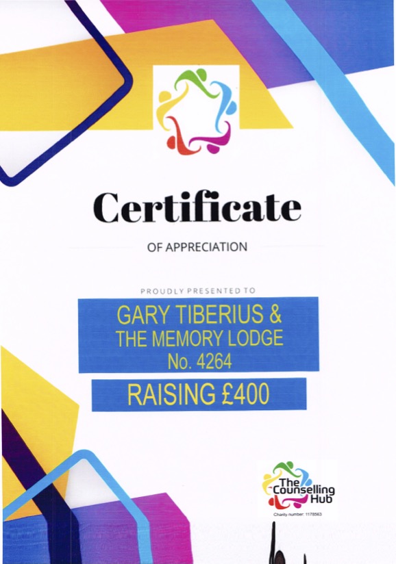 Donation to The Counselling Hub in Mold Sep 2024